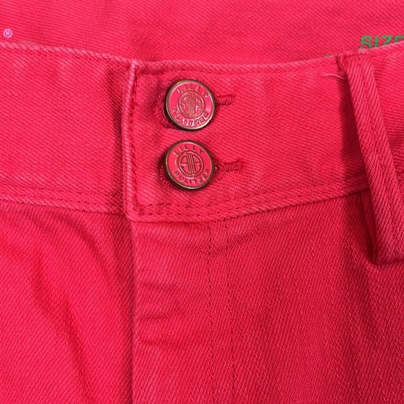 Lilly Pulitzer Worth Straight Jeans in Punch Pink Sz 6 - Picture 4 of 6